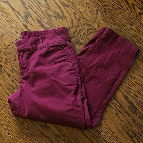 KUT FROM THE KLOTH Womens Maroon Cropped Pants Sz 8 - Picture 8 of 10